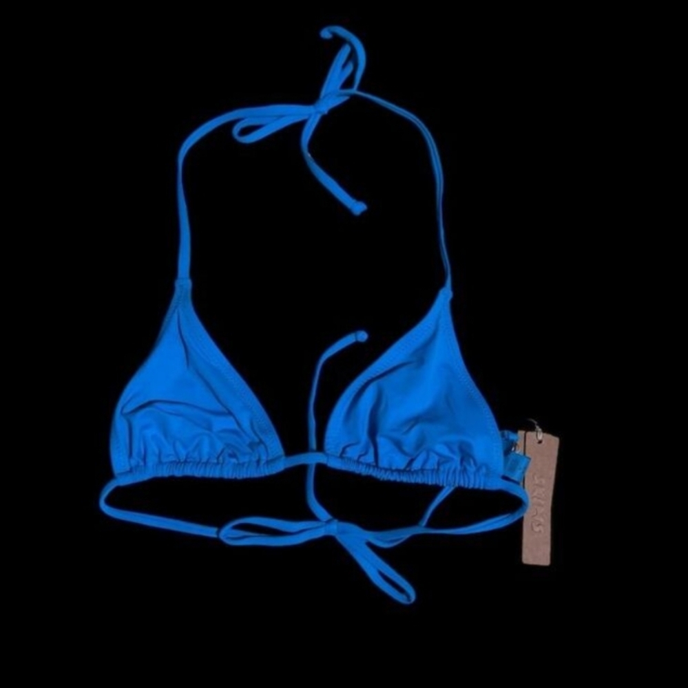 SKIMS Triangle Bikini Top Turquoise Size M